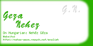 geza nehez business card