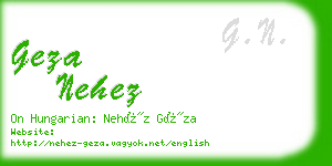 geza nehez business card